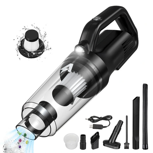 8000Pa 120W Wireless Handheld Vacuum Cleaner LED Dual-Charge Mode Wet Dry Cleaner for Home Office Cars