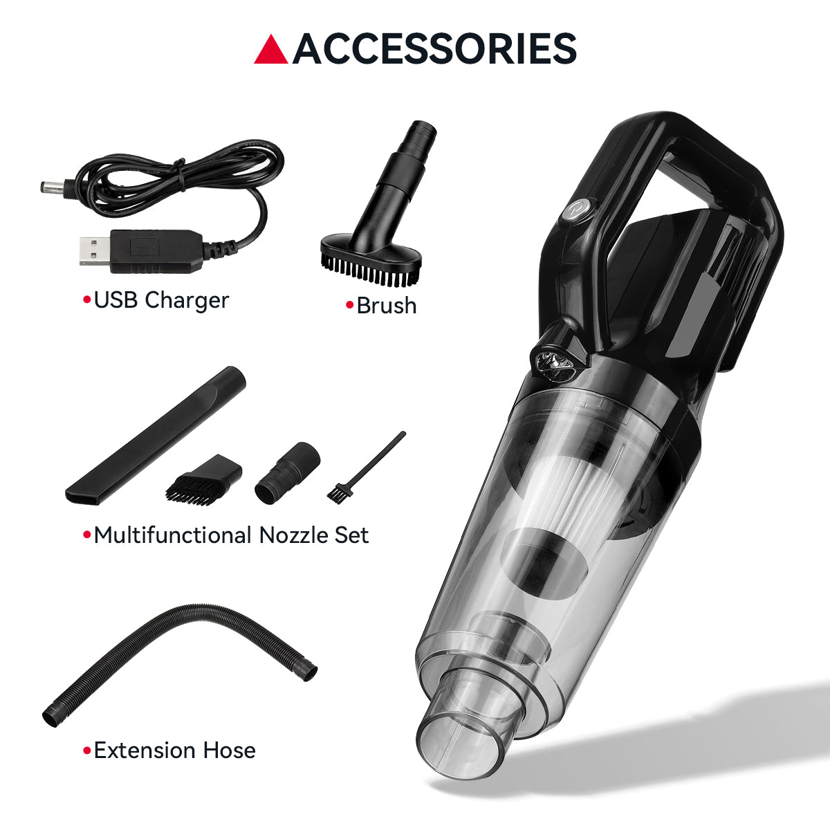 8000Pa 120W Wireless Handheld Vacuum Cleaner LED Dual-Charge Mode Wet Dry Cleaner for Home Office Cars